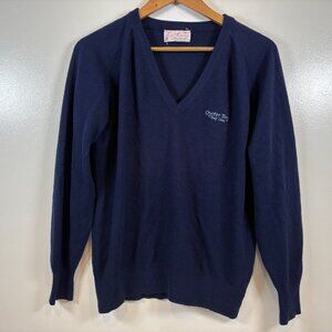 Vintage Oyster Bay Golf Links Sweater Womens XL Lady Pickering Made USA 70s